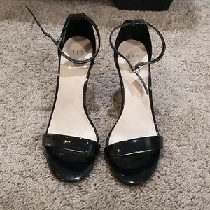 black strappy heels